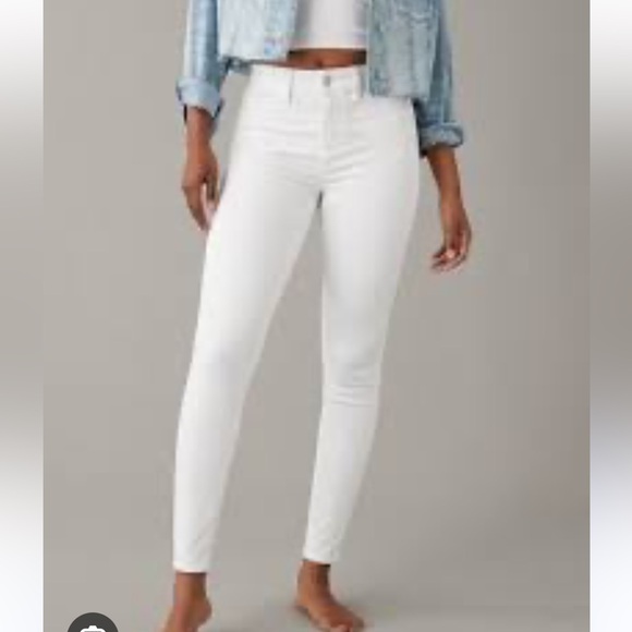 American eagle 14 xlong white skinny jean NWOT - Picture 6 of 6